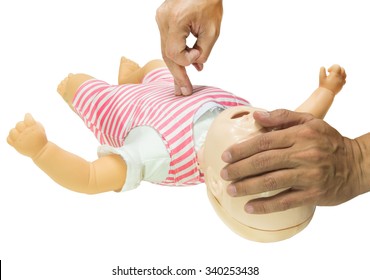 cpr baby isolated select focus of finger - Powered by Shutterstock