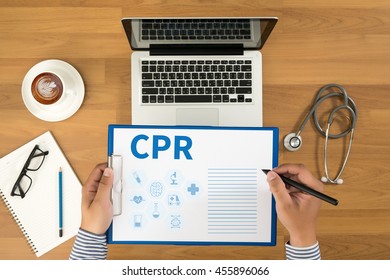 CPR      Cardiopulmonary Resuscitation Basic Life Support ( BLS )and Advanced Cardiac Life Support ( ACLS )( Mouth To Mouth Doctor Writing Medical Records On A Clipboard, Medical Equipment 