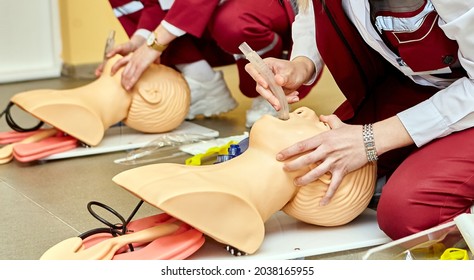 CPR First Aid Resuscitation Adult Man Life Size Training Dummy Model, Doll Face Closeup, Detail, Mannequin Mouth Wide Open, Medical Equipment. Paramedic Class Training Simple Props Abstract Concept