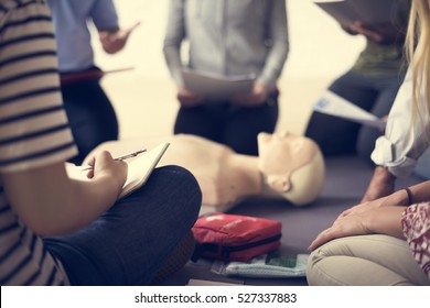 CPR First Aid Training Concept