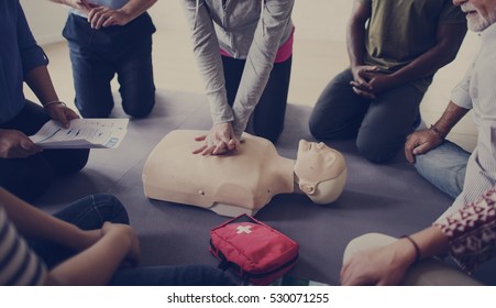 CPR First Aid Training Concept - Shutterstock ID 530071255