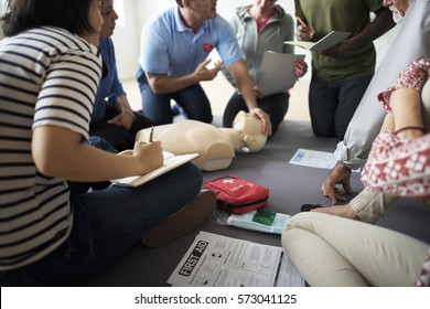 CPR First Aid Training Concept