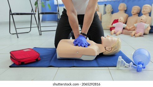 CPR training and First Aid Instruction. First Aid cardiopulmonary resuscitation. - Powered by Shutterstock