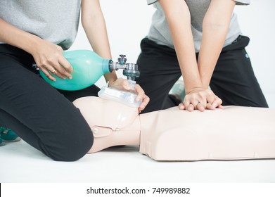 Cpr Training Medical Procedure Demonstrating Chest Stock Photo ...