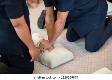 Cpr Training Using Aed Bag Mask Stock Photo 1120359974 | Shutterstock