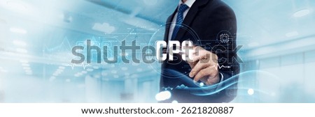 CPS Business Graph and Data of Continuous Performance Solutions Business Growth. Optimization, Efficiency. Businessman Touches and Analyzes Data Growth of CPS, Progress, Advancement.