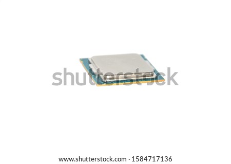 CPU chip on a white background