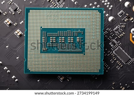 CPU computer circuit board abstract background.