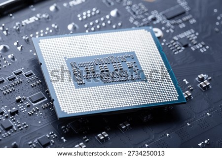 CPU computer circuit board abstract background.