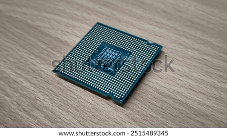 CPU for computer on wooden table