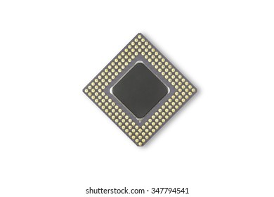 CPU Computer processors isolated on white background