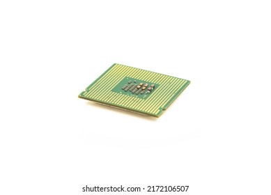 CPU notebook  isolated on the white background. CPU notebook for a laptop. side view.