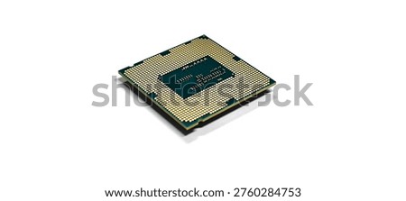 CPU on a white background. Concept of technological advancement.