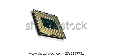 CPU on a white background. Concept of technological advancement.