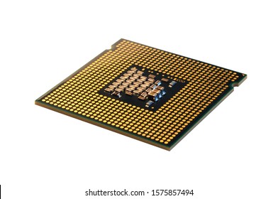 Cpu Processor Chip Isolated On White