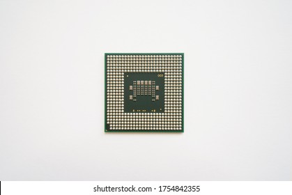 Cpu Processor Chip Isolated On White