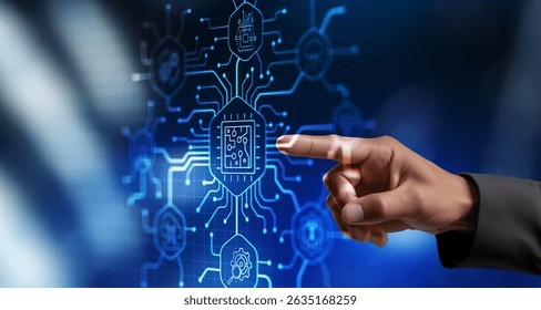CPU. Processor icon. Advanced Technology Concept.