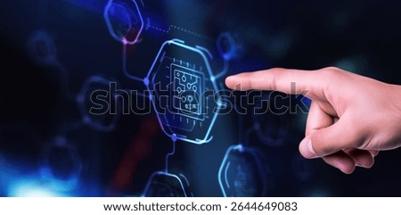 CPU. Processor icon. Advanced Technology Concept.