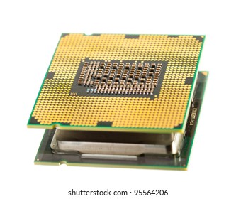 cpu processor isolated on white