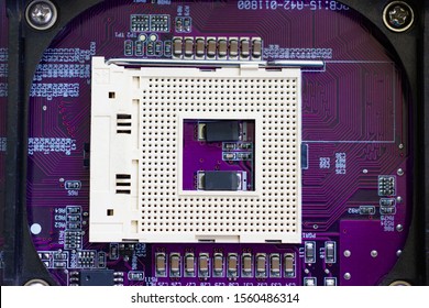 CPU Socket Of Computer Mainboard, The Processing Unit Of Microcomputer