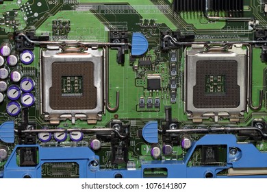 Cpu Sockets On Dual Processors Motherboard Config As Server