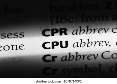 Cpu Word Dictionary Cpu Concept Stock Photo 1078714091 | Shutterstock