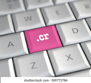 The .cr Domain Name On A Keyboard Key