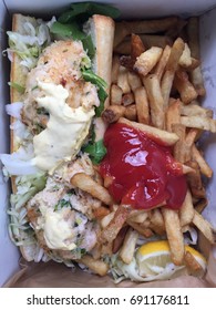 Crab Cake Sandwich With Fries