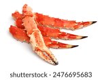 Crab legs on white background