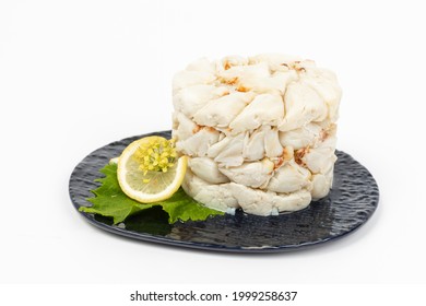 Crab Meat On White Background