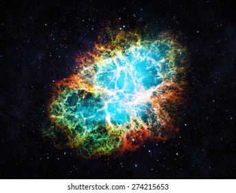 Crab Nebula - Elements of this Image Furnished by NASA