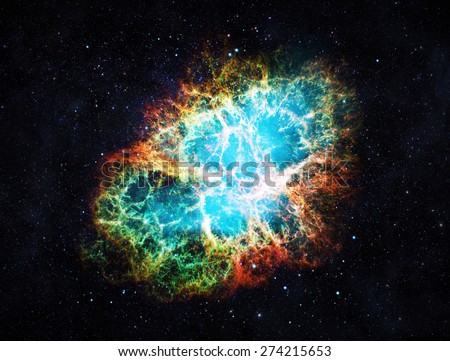 Crab Nebula - Elements of this Image Furnished by NASA