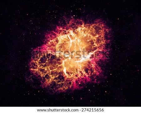 Crab Nebula - Elements of this Image Furnished by NASA