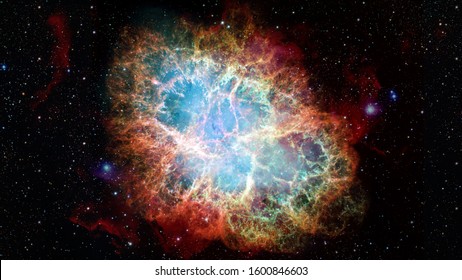 The Crab Nebula is a supernova remnant in the constellation of Taurus. Elements of this image furnished by NASA