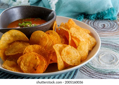 Crab Seasoning BBQ Chips Served With Spicy Chipotle Dip 