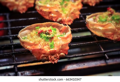 Crab Shell Bbq Street Food In Guangzhou China 