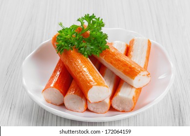 Crab Sticks On A Platter 