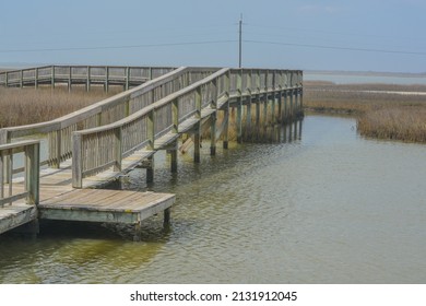 The Crabbing Pier in the marsh on Lake Swain, Brazosport Area, Texas - Shutterstock ID 2131912045