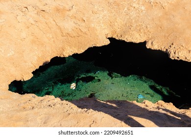 Crack After Earthquake In Ras Mohammed National Park, Sinai Peninsula In Egypt