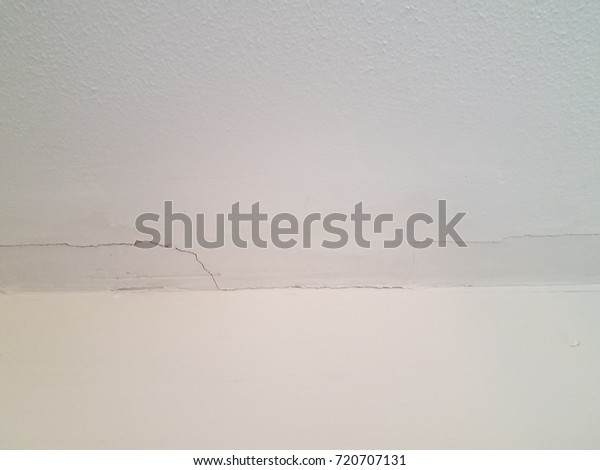 Crack Leak Write Drywall Ceiling Stock Photo Edit Now 720707131