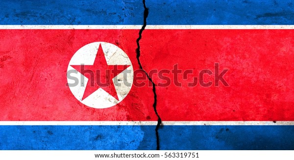 A crack in the\
monolith. Flag of North Korea