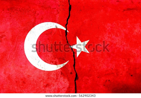 A crack in the\
monolith. Flag of Turkey