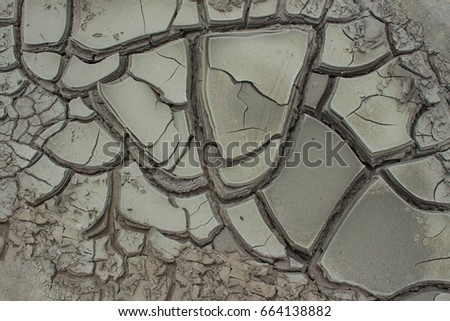 Crack in mud stone 