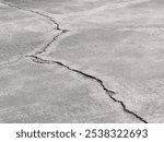 crack on concrete road texture, floor in street