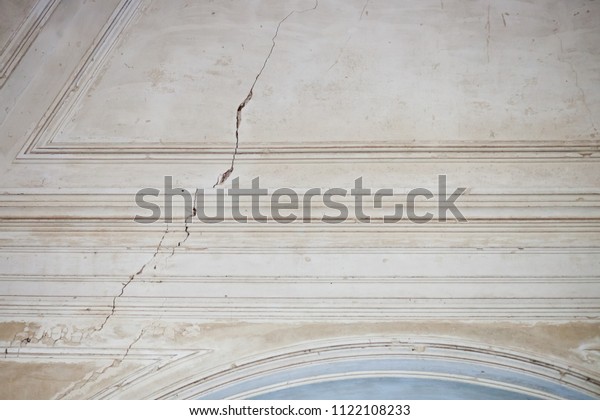 Crack On Old Wall Ceiling Stock Photo Edit Now 1122108233
