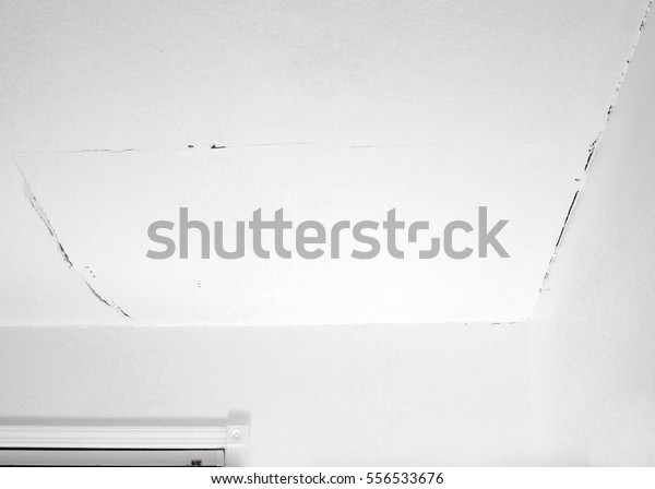 Crack White Ceiling Unidentified Old House Stock Photo Edit