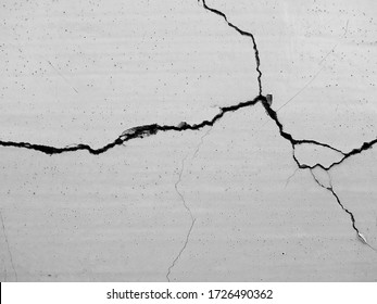 Crack White Concrete Wall Texture