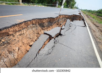 Cracked Asphalt Road