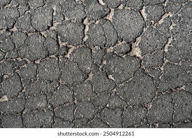 Cracked asphalt texture. Top view. Asphalt. Road background - Powered by Shutterstock