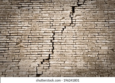 Cracked Brick Wall